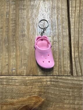 New Pink Mini Croc Shoe Keychain 3 inches